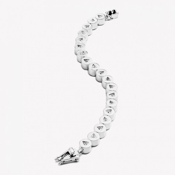 *SOLD* Eddie Borgo Crystal Triangle Links Bracelet - Picture 2 of 4